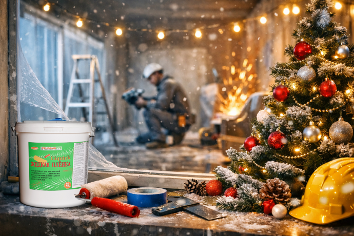 С Новым годом: пусть все планы реализуются, а пленка строительная защитная всегда будет под рукой